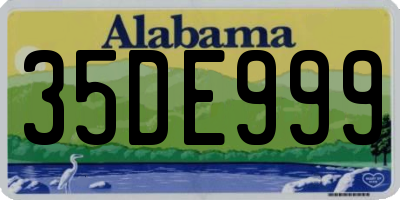 AL license plate 35DE999