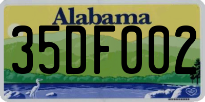AL license plate 35DF002