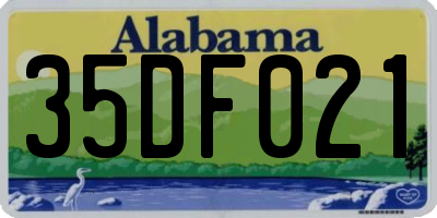 AL license plate 35DF021