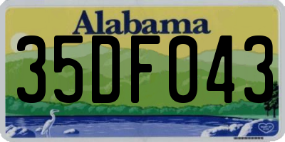 AL license plate 35DF043