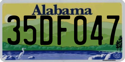 AL license plate 35DF047