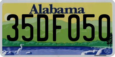 AL license plate 35DF050