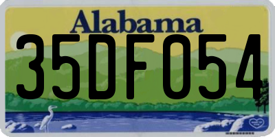 AL license plate 35DF054