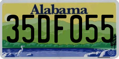 AL license plate 35DF055