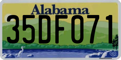 AL license plate 35DF071