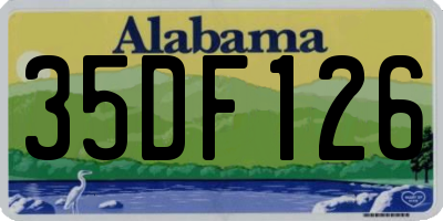 AL license plate 35DF126