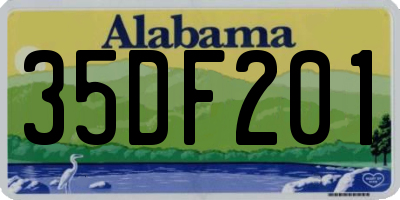 AL license plate 35DF201