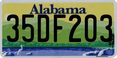 AL license plate 35DF203
