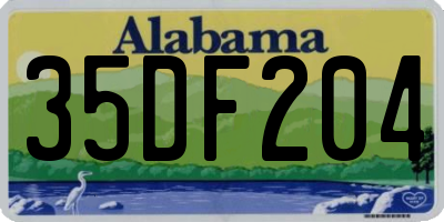 AL license plate 35DF204