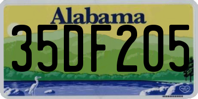 AL license plate 35DF205