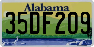 AL license plate 35DF209
