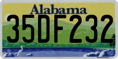 AL license plate 35DF232