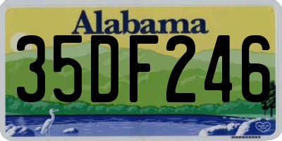 AL license plate 35DF246