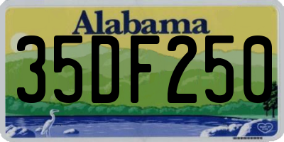 AL license plate 35DF250