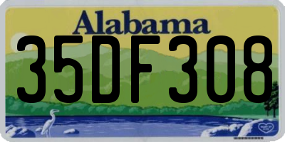 AL license plate 35DF308