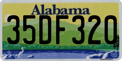AL license plate 35DF320