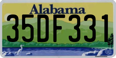 AL license plate 35DF331
