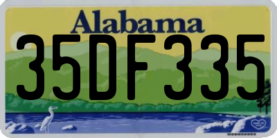 AL license plate 35DF335