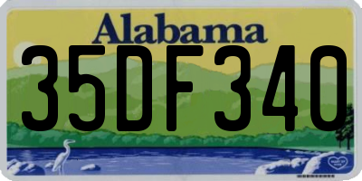 AL license plate 35DF340