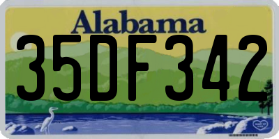 AL license plate 35DF342