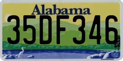 AL license plate 35DF346
