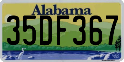 AL license plate 35DF367