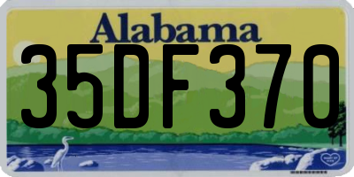 AL license plate 35DF370