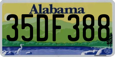 AL license plate 35DF388