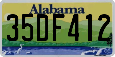 AL license plate 35DF412