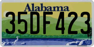 AL license plate 35DF423