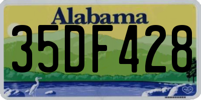 AL license plate 35DF428
