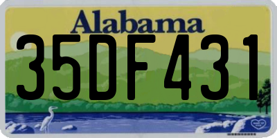 AL license plate 35DF431