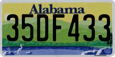 AL license plate 35DF433