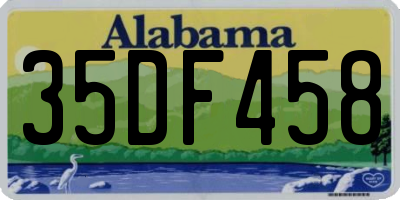 AL license plate 35DF458