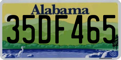 AL license plate 35DF465