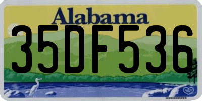 AL license plate 35DF536