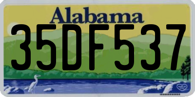 AL license plate 35DF537