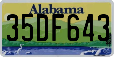 AL license plate 35DF643