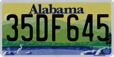 AL license plate 35DF645