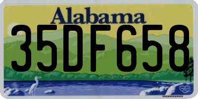 AL license plate 35DF658