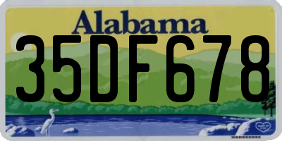AL license plate 35DF678