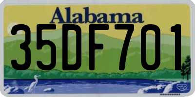 AL license plate 35DF701