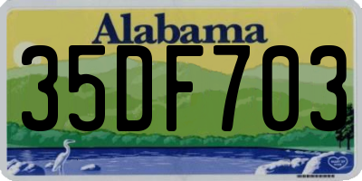 AL license plate 35DF703