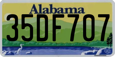 AL license plate 35DF707