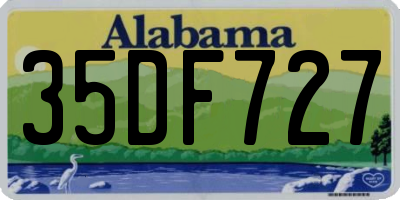 AL license plate 35DF727
