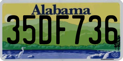 AL license plate 35DF736