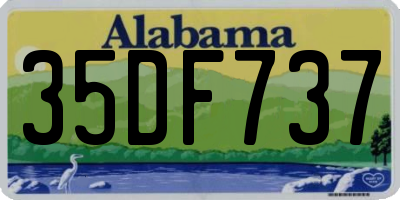 AL license plate 35DF737