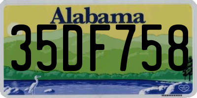 AL license plate 35DF758