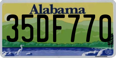 AL license plate 35DF770