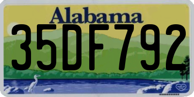 AL license plate 35DF792